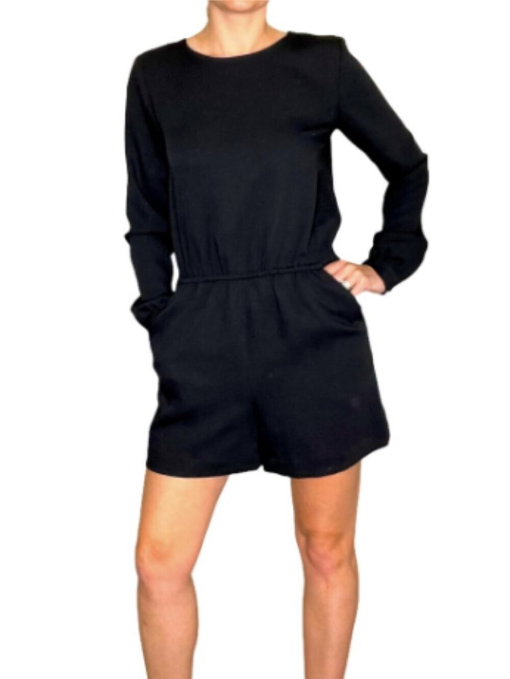 Aritzia Wilfred Black Grignard Romper XS